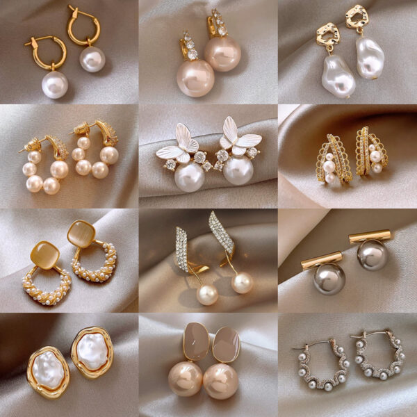 Alloy Pearl Earrings Lucky Bags-- Open in Live