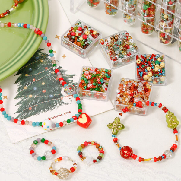 Christmas mixed color seed beads